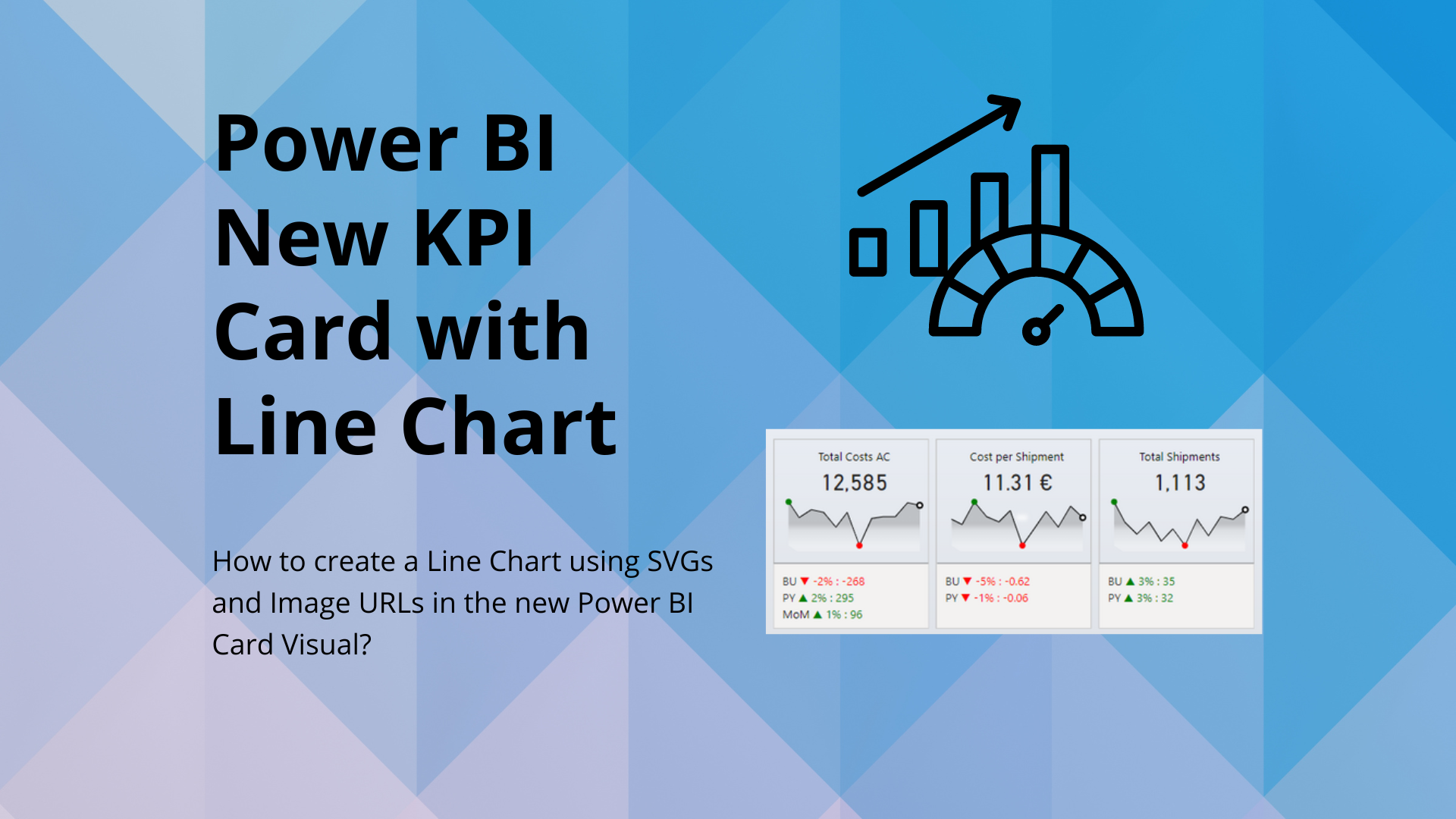 New PowerBI KPI Card With References And Line Chart