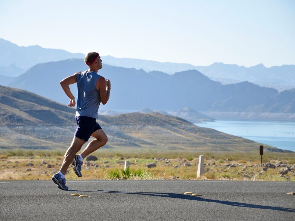 Man running on the street