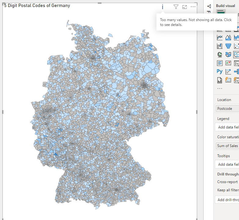 5 Digit Postal Codes Map of Germany