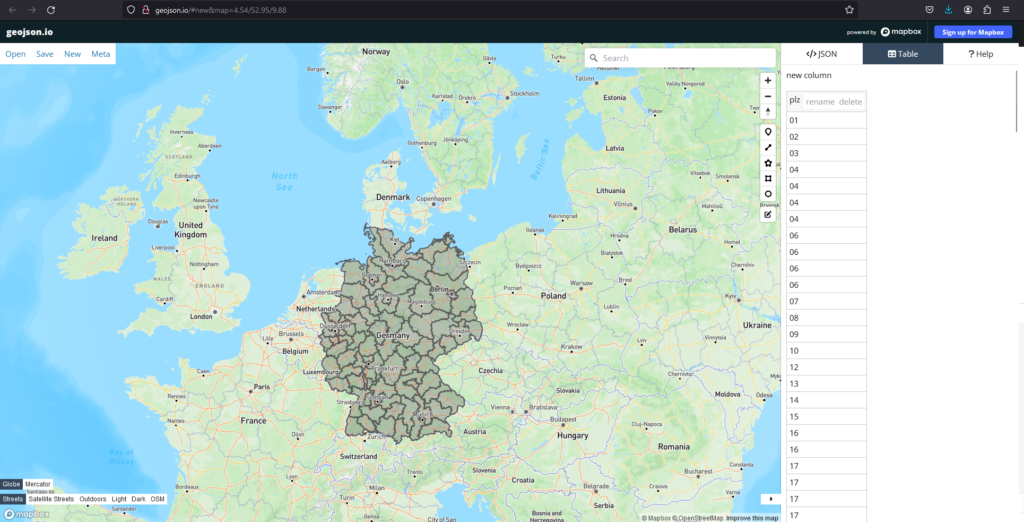 Review your Geojson file with GeoJson.io for your territory report in Power Bi