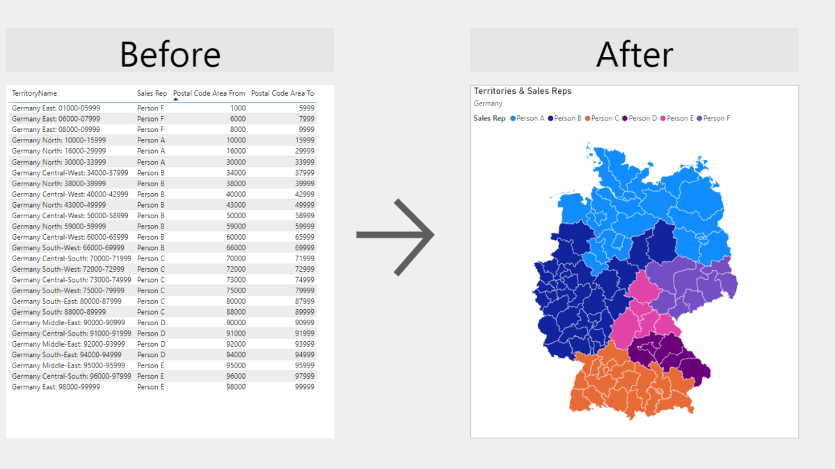 Territory Report Power BI Shape Map