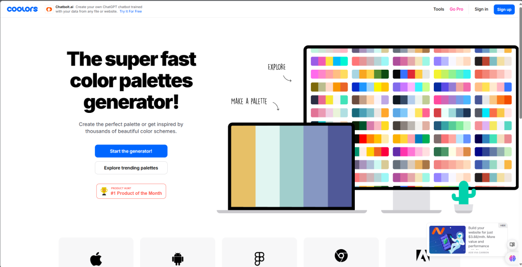 Coolors.co color palette generator