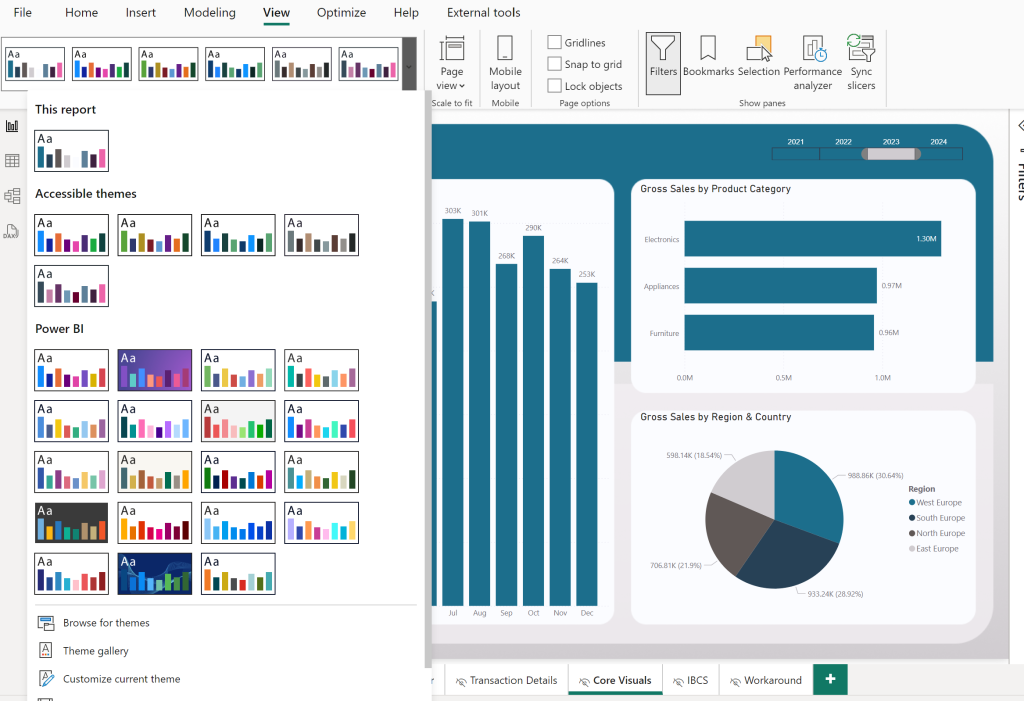 power bi theme download