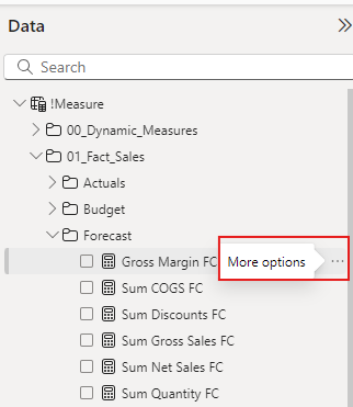 Deleting a Power BI measure using the traditional way of selecting individual measures, clicking option and then deleting it.