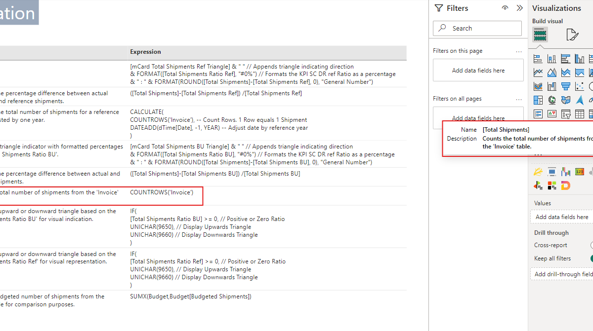 Power BI Documentation - Hoe to add Measure Descriptions fast