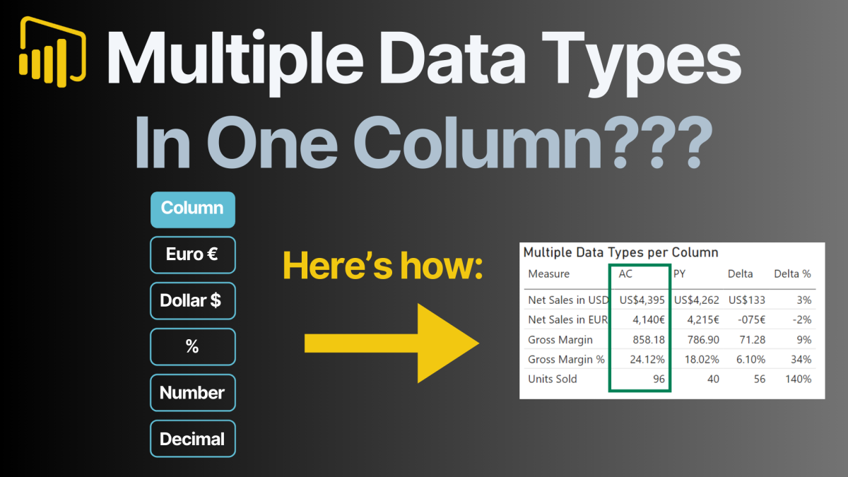 power bi multiple data types in one column