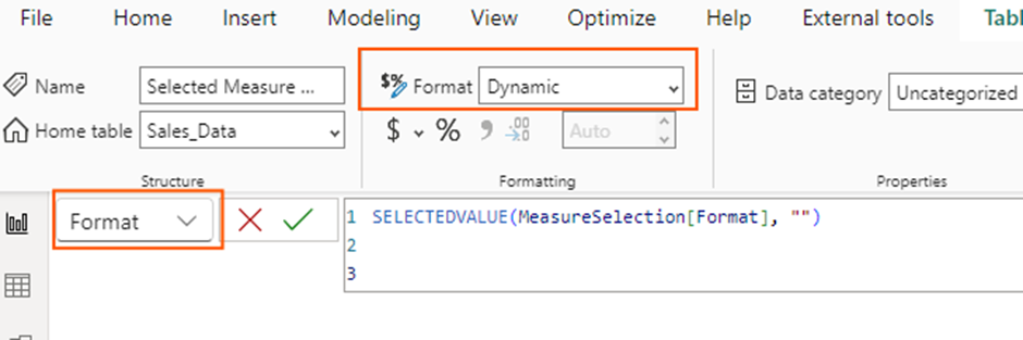 Apply dynamic formatting to the Switch measure in Power BI