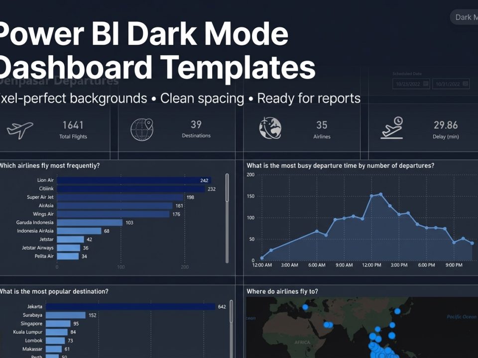 Power BI Dark Mode Dashboard Templates